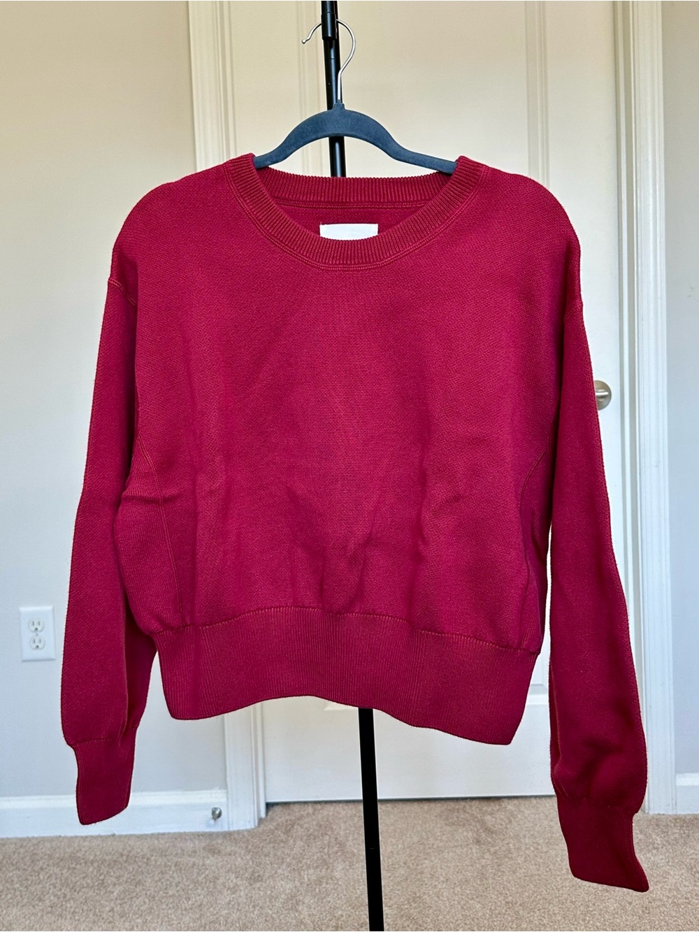 aerie Burgundy Crewneck Sweater - 100% Cotton